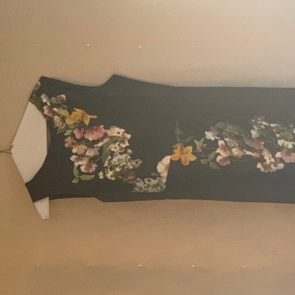 Brooks Brothers Black Sundress with Floral Design